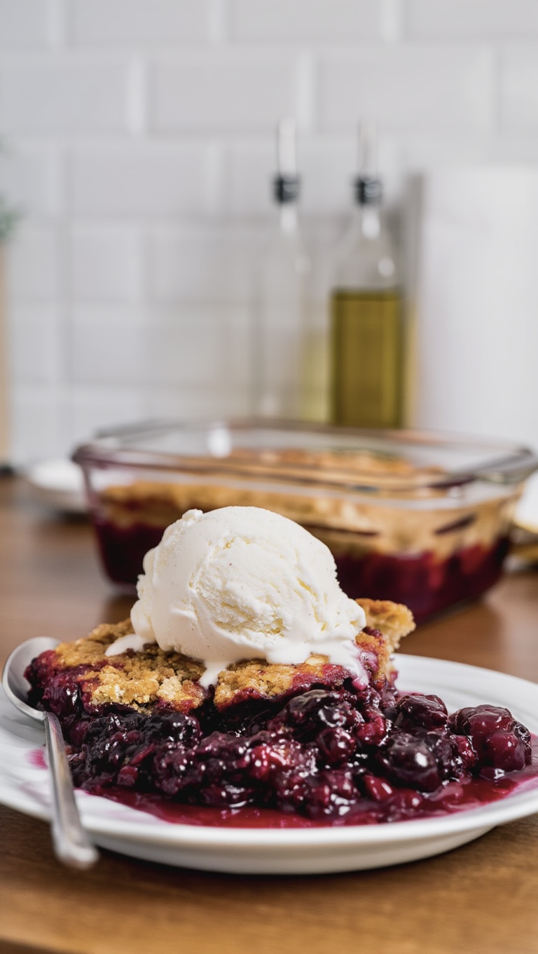 Crumble aux fruits rouges à la poêle électrique