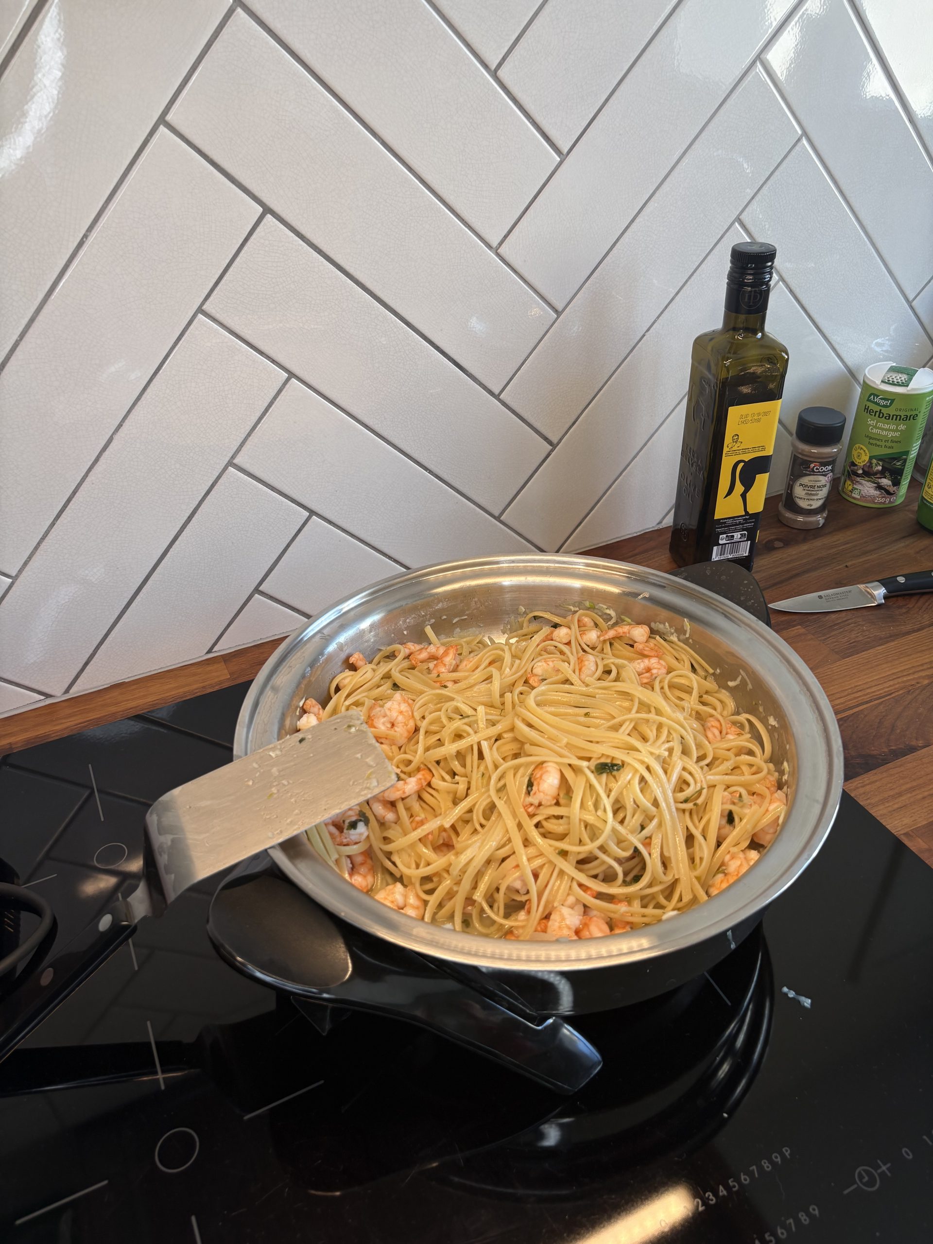 Pasta Crevettes, Citron & Persil